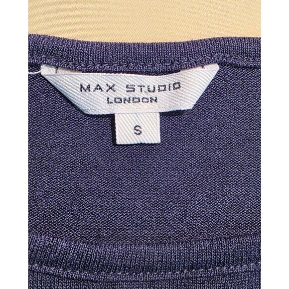 Max Studio Women's Casual Ruched Sleeve‎ Stripe Everyday Dress w/ Pockets Size S - Picture 4 of 6